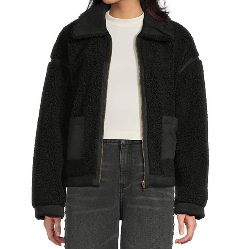 Chelsea & Violet Black Teddy Jacket
